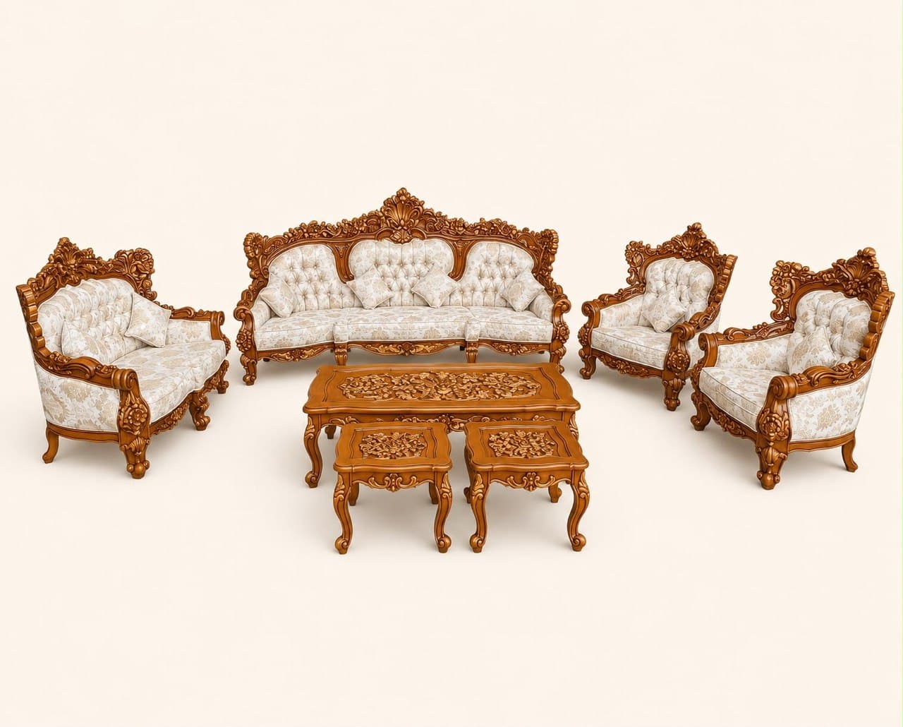 Sinar Karya Indah handcrafted solid teak living room collection