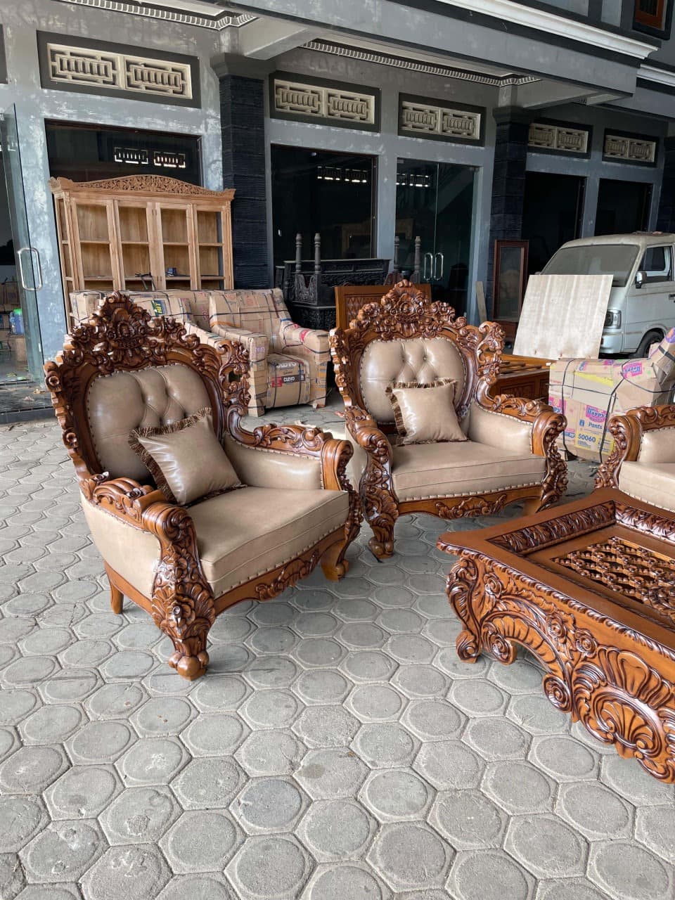 Solid Teak Living Room Ensemble